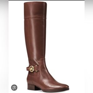 Michael kors harland leather boot (wide shaft)
